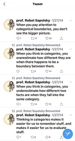 Robert Sapolsky, Tweet Eight